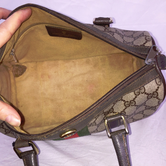 80s Gucci Speedy Racing Stripe Supreme Web GG Bag - Picture 6 of 8